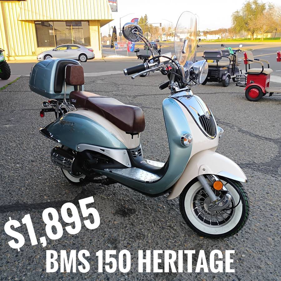 BMS 150 heritage classic scooter two tone $1,895 cash price plus taxes and fees