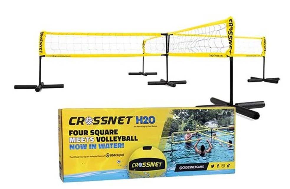 CrossNet H2O Four Square Water Volleyball Net Game Set