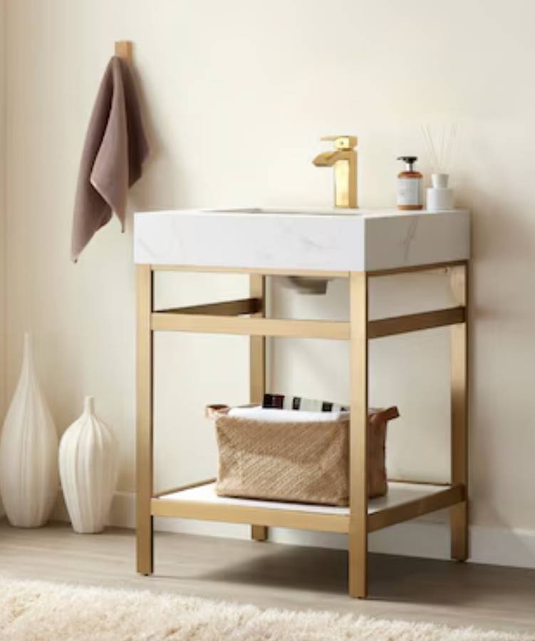 Brushed Gold Vanity and sink - BRAND NEW
