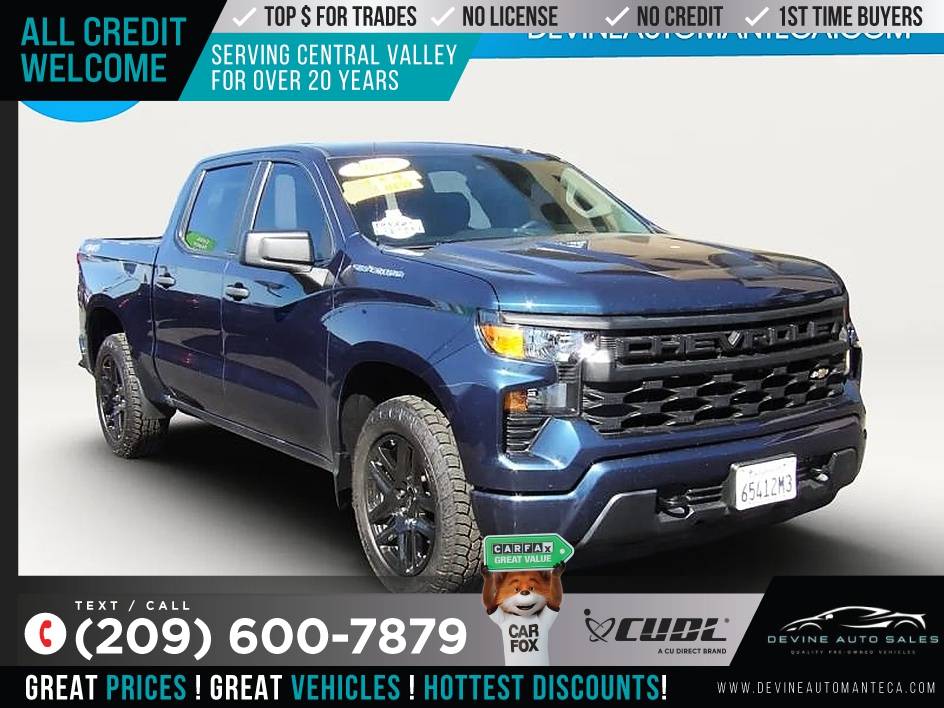 2022 Chevrolet Silverado 1500 Crew Cab Custom Pickup 4D 5 34 ft