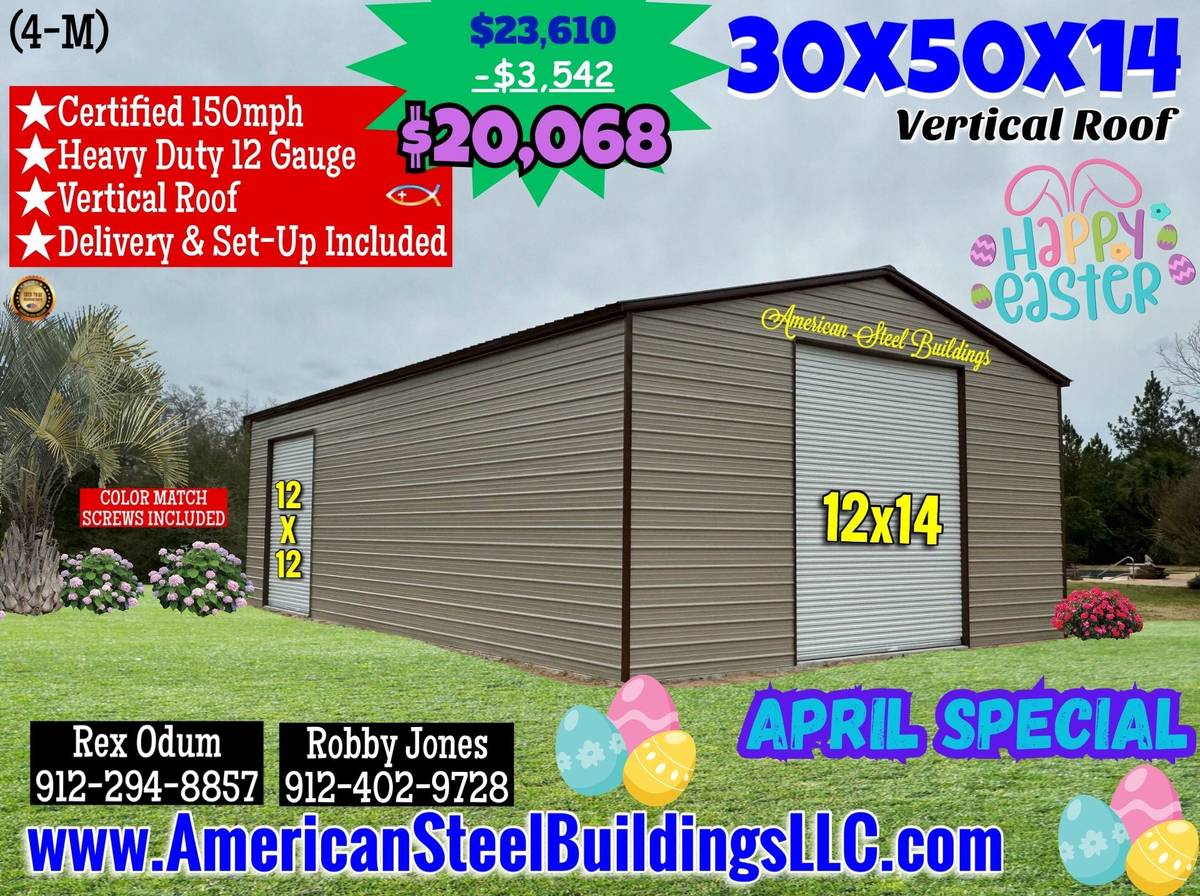 METAL BUILDINGS CARPORT RV COVER STEEL GARAGE POLE BARN METAL BUILDING