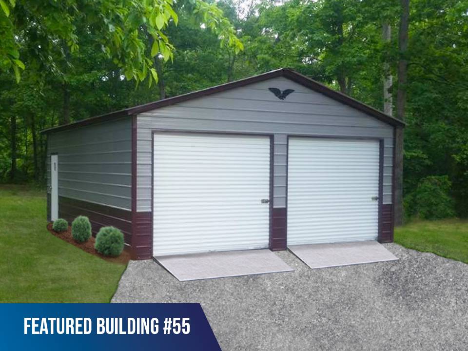 22'W x 25'L x 9'H GARAGECOMMERCIAL BUILDINGSBARNSRV COVERS