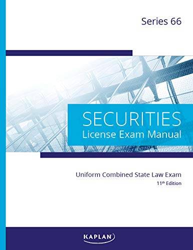Kaplan Series 66 License Exam Manual, 11th Edition (Paperback)