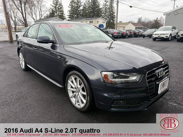 2016 AUDI A4 S-LINE 2.0T QUATTRP! HEATED LEATHER! SUNROOF! &MORE