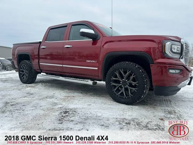 2018 GMC SIERRA 1500 DENALI 4X4! HEATED LEATHER! SUNROOF! TOUCHSCREEN