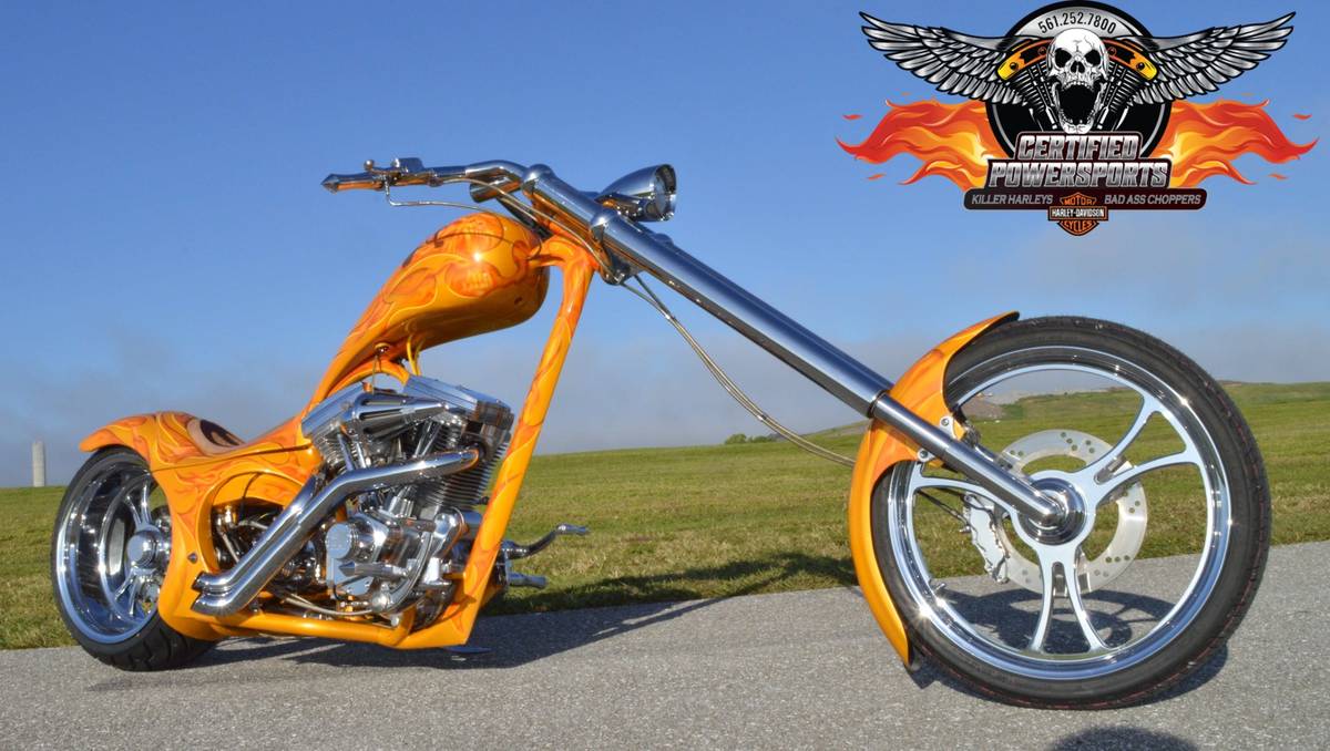 2003 EDDIE TROTTA THUNDER CYCLE DROP SEAT SINGLE SIDED SOFTAIL CHOPPER
