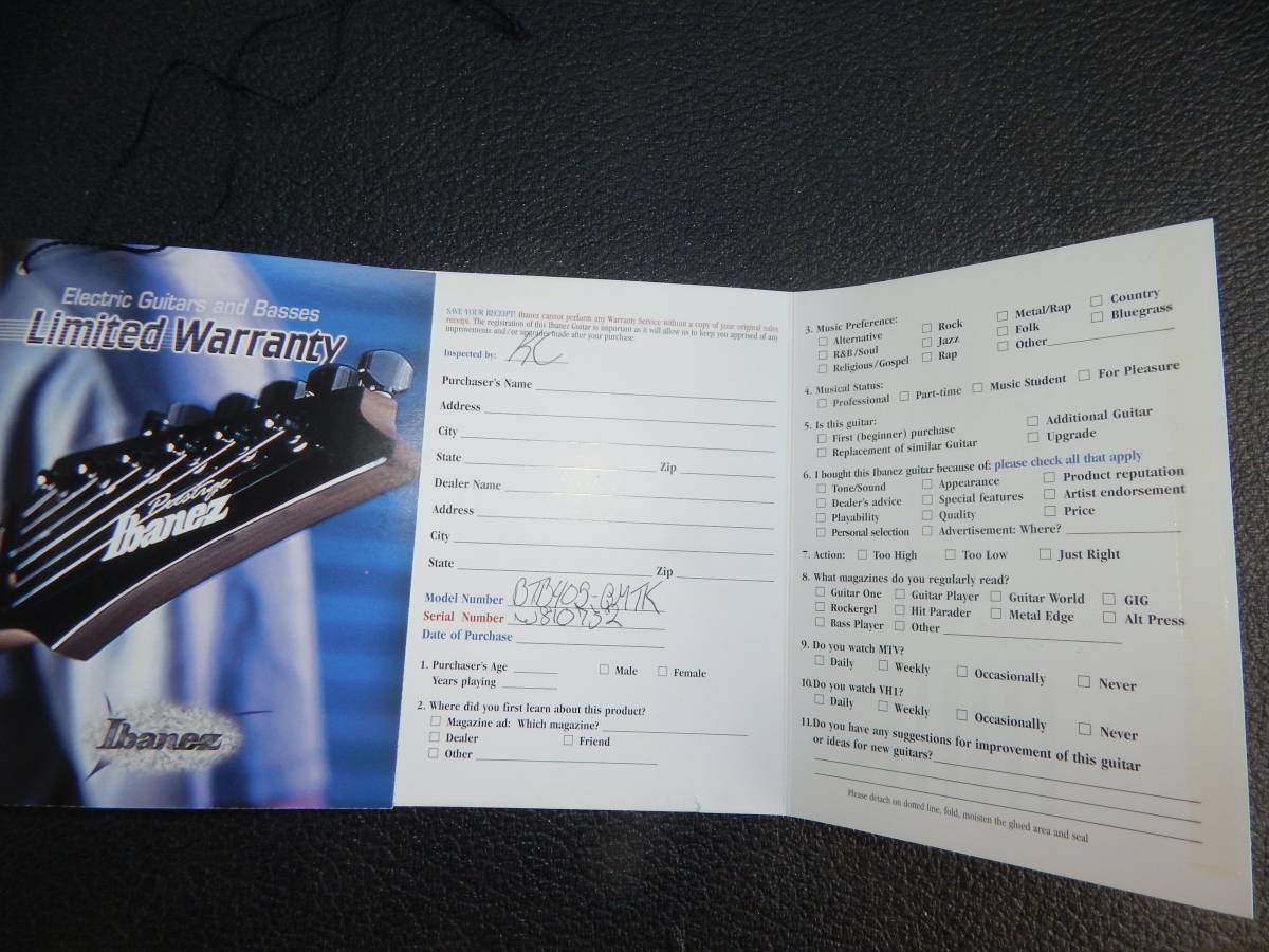 Ibanez BTB405QMTK 5 string bass w/Hard Case