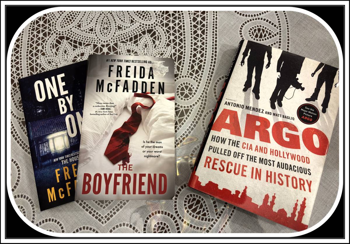 Freida McFadden Books- One by One- The Boyfriend- Antonio Mendez- Argo