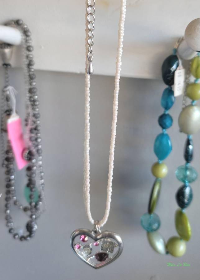 Silver Tone Heart Necklace