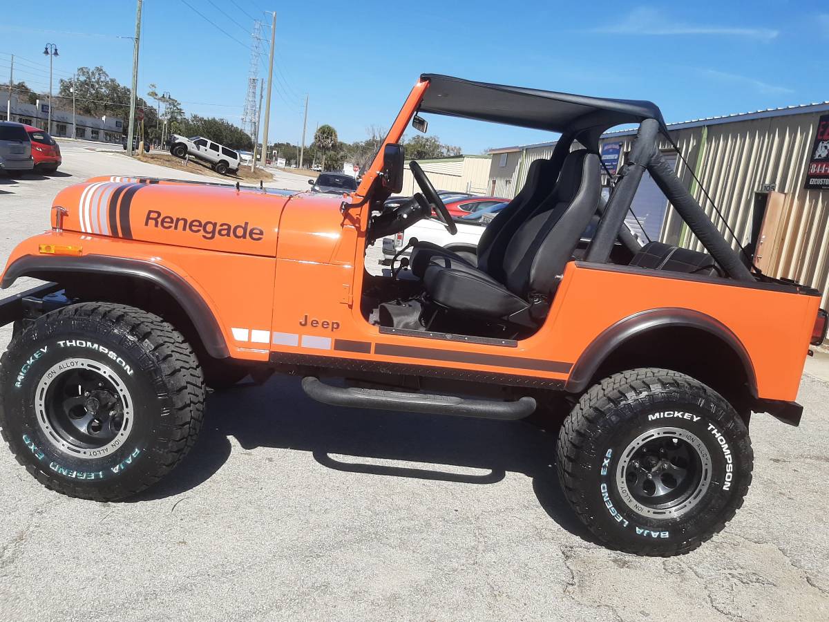 1984 Jeep CJ7 STUNNING 6 cyl 5 sp Orange black NICE