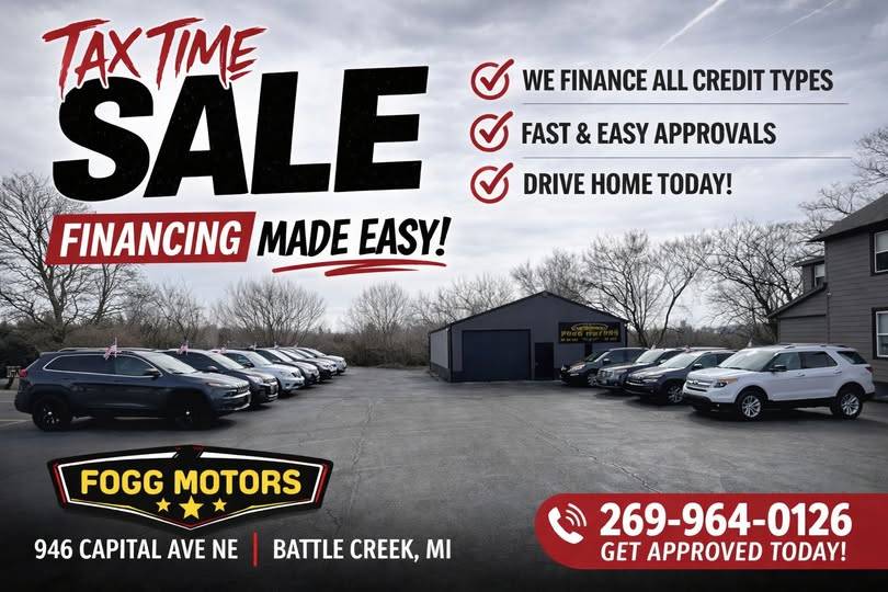 Tax time is the right time at Fogg Motors.We make financing fast, easy