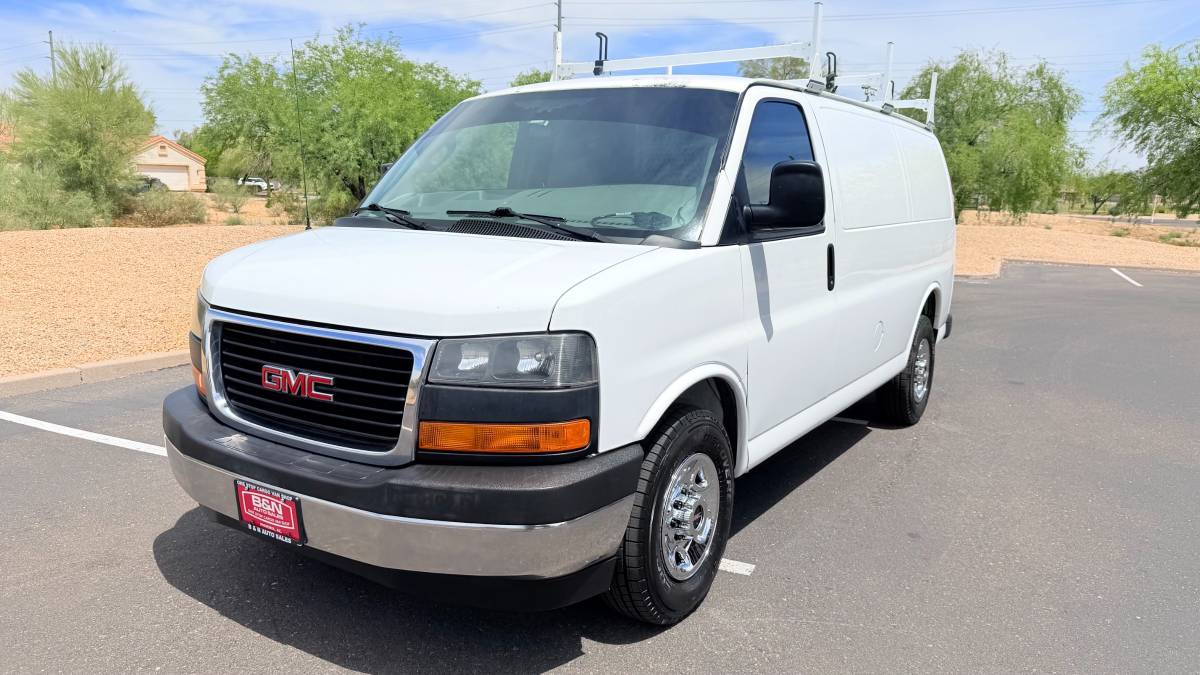 2017 GMC SAVANA G2500 CARGO VAN WORK TRUCK WITH LADDER RACK SHELVES