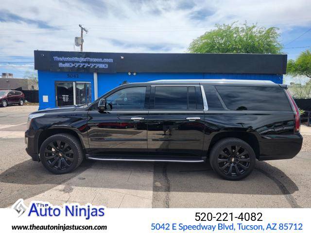 2017 Caddy Cadillac Escalade ESV Luxury suv Black Raven