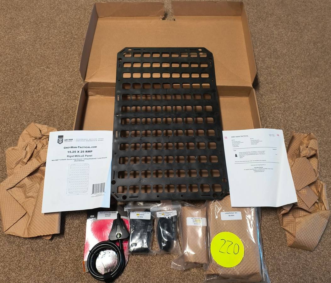 Grey Man Tactical RMP 15.25 x 25 Vehicle Locking Rifle Rack SC-6 - NEW