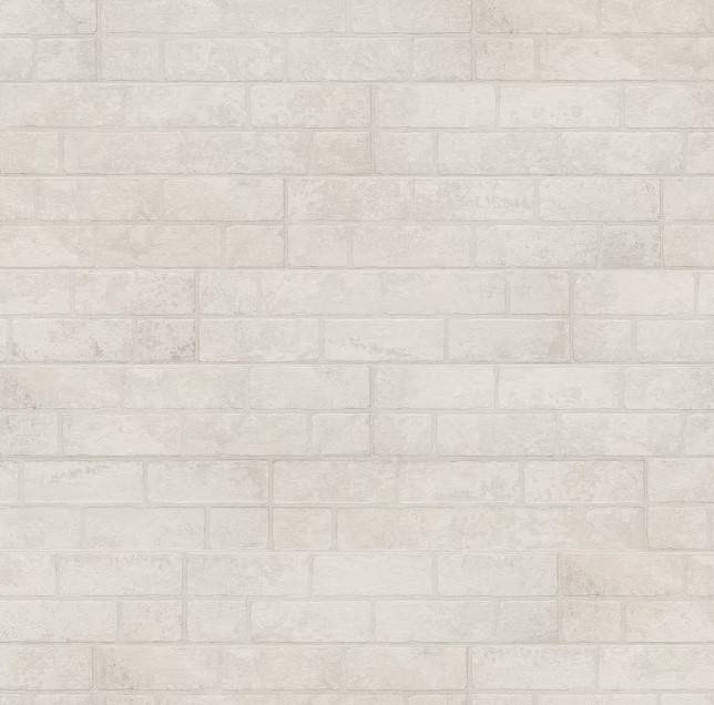 Case of Painted Brick White 6" x 24" Porcelain Floor and Wall Tile