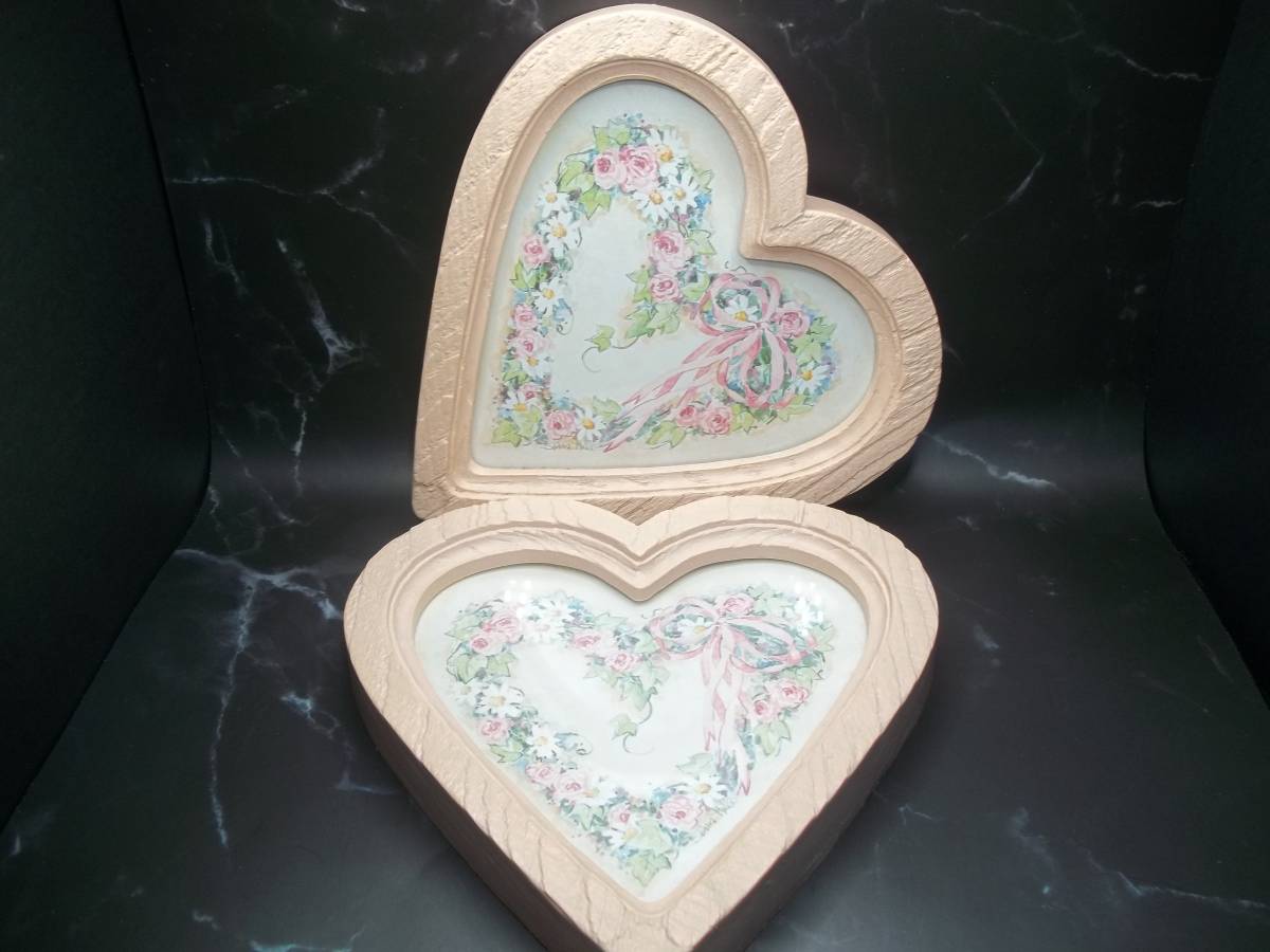 Vintage Homco Heart Floral Wall Art – Set of 2 – Barbara Mock