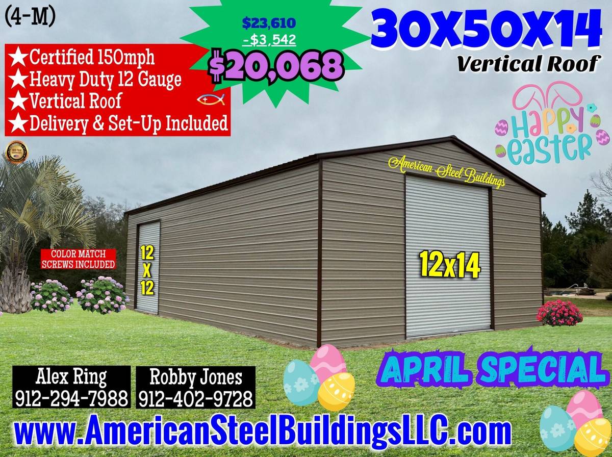 METAL BUILDINGS CARPORT RV COVER STEEL GARAGE POLE BARN METAL BUILDING