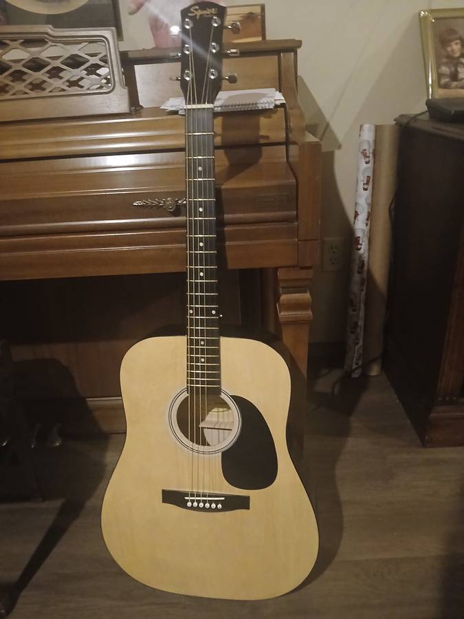Like New Fender Squire 6 String Acoustic Guitar