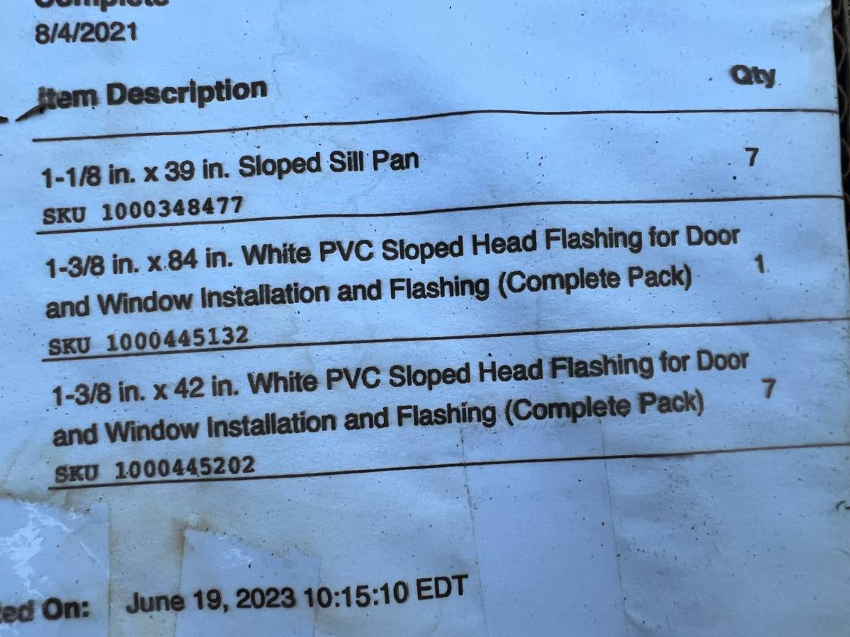 Window Flashing Never Used Brand New 7 pieces