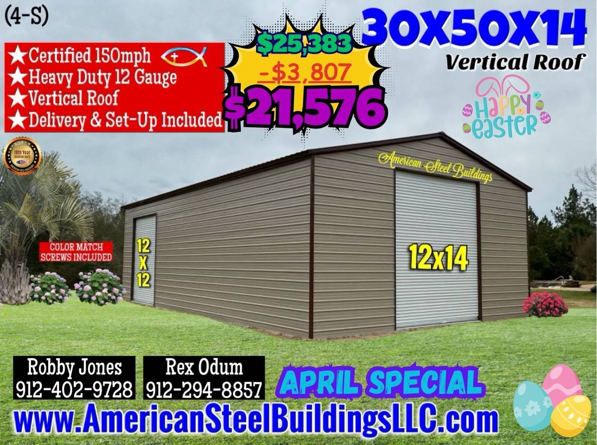 METAL BUILDINGS CARPORT RV COVER STEEL GARAGE METAL BUILDING POLE BARN