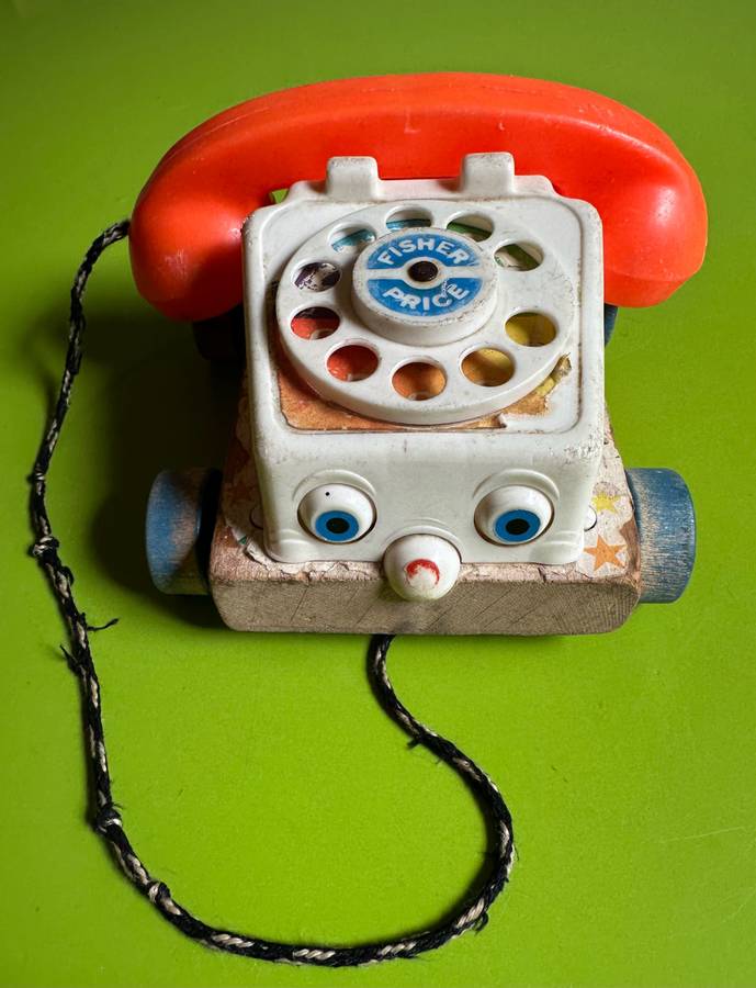 Classic 1961 Chatter Telephone by Fisher Price toys (FP #747)