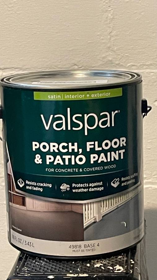 Valspar Porch, Floor & Patio Paint – Satin – Dark Gray – 1 Gallon