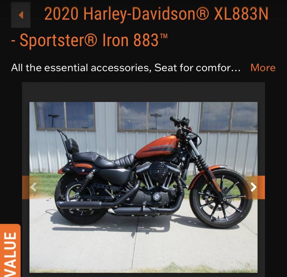 2020 Harley Davidson XL883N Sportster