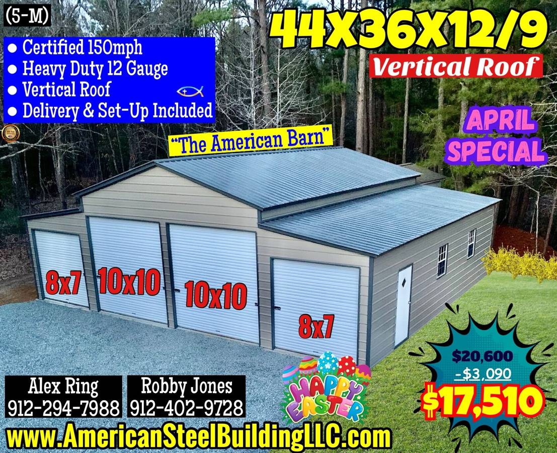 METAL BUILDINGS CARPORT RV COVER STEEL GARAGE POLE BARN METAL BUILDING