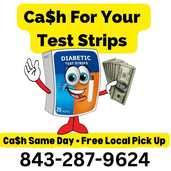 WE PAY CASH FOR DIABETIC TEST STRIPS AND SUPPLIES