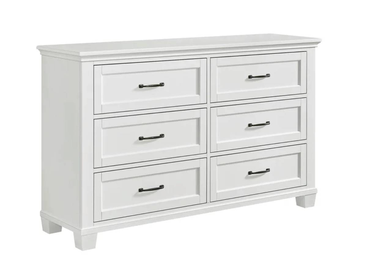 Brand New 6 Drawer Dresser, Rose Collection, Costco, White