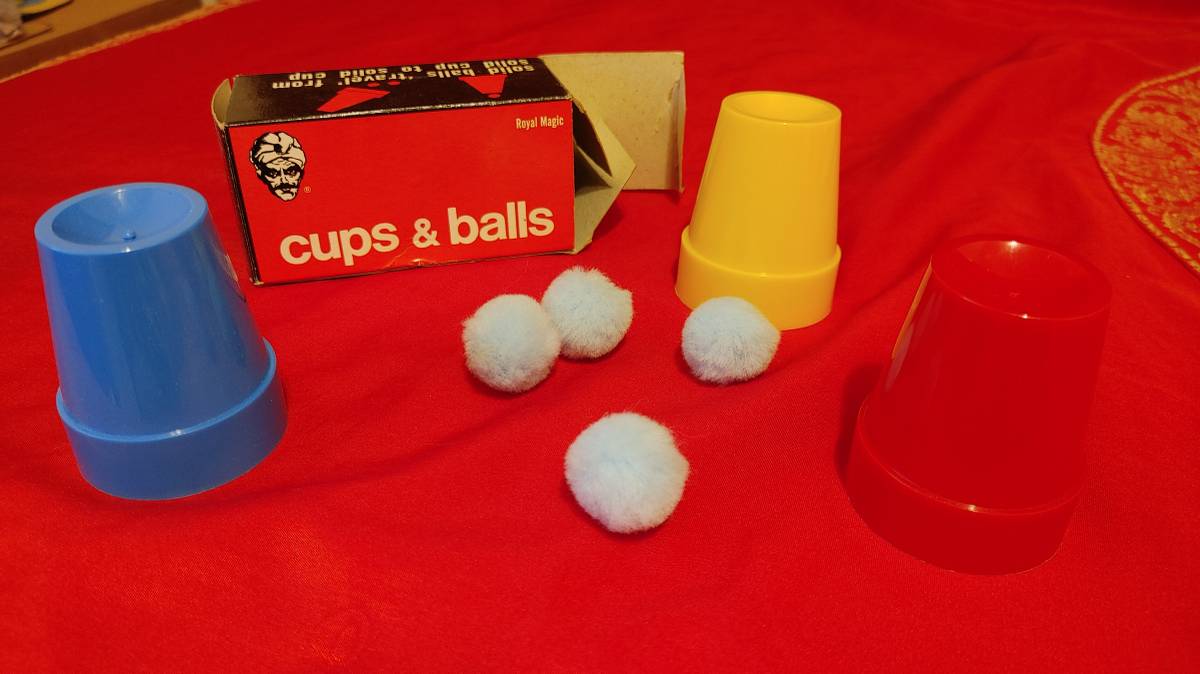 Magic trick - cup and balls
