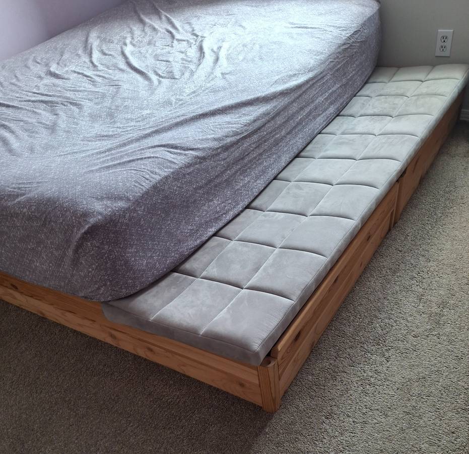 Twin Bedframe x 2 (stackable - IKEA UTÅKER - Pine)