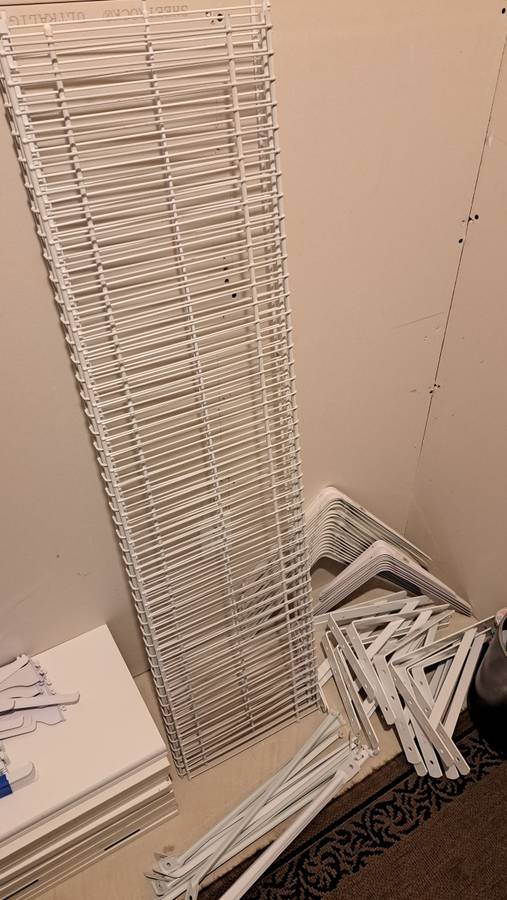 Closet Wire Shelving & Bracket Set - 12"D x 48"W